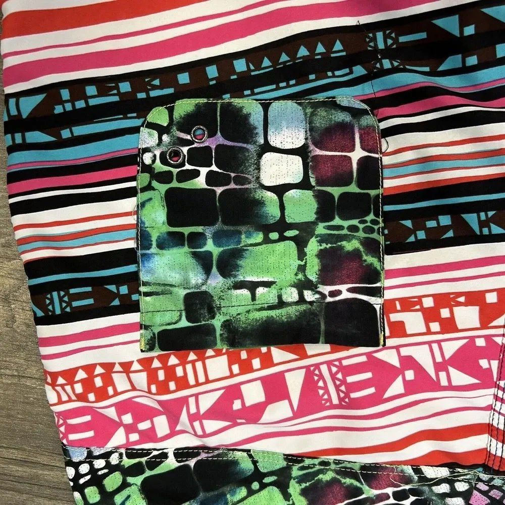 Robert Graham Paradise Men Geometric Swim Trunks Board Shorts‎ Size 38 (280)
